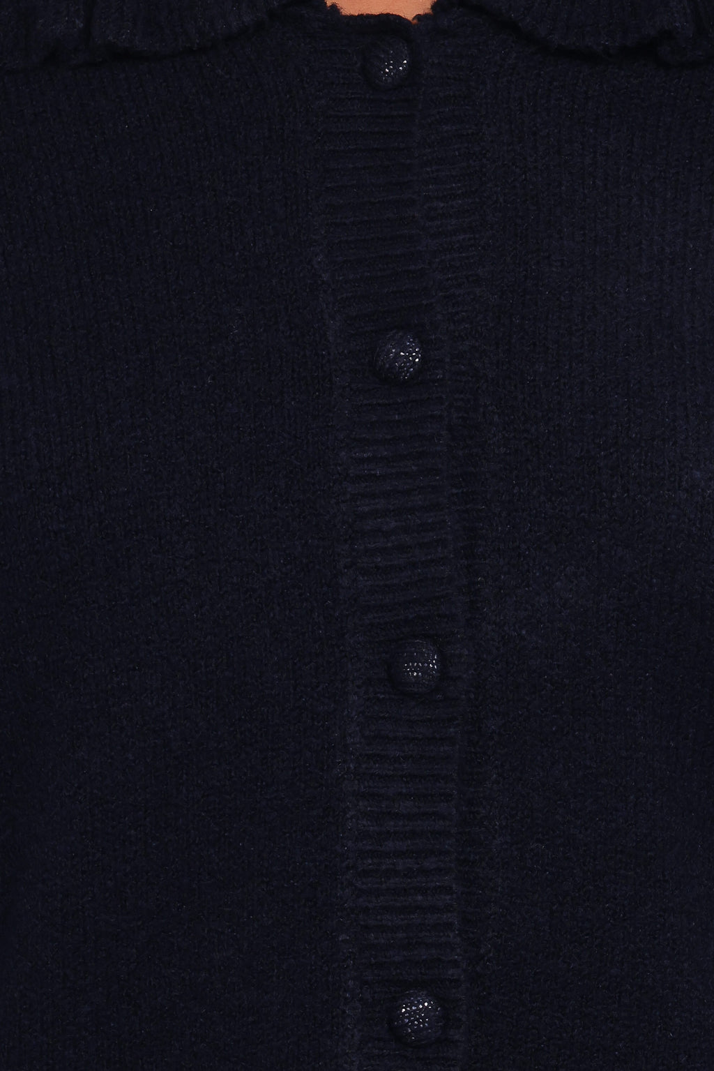 Carmello Frill Collar Cardigan - Navy