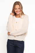 Henderson Thick Knit Cardigan - Cream